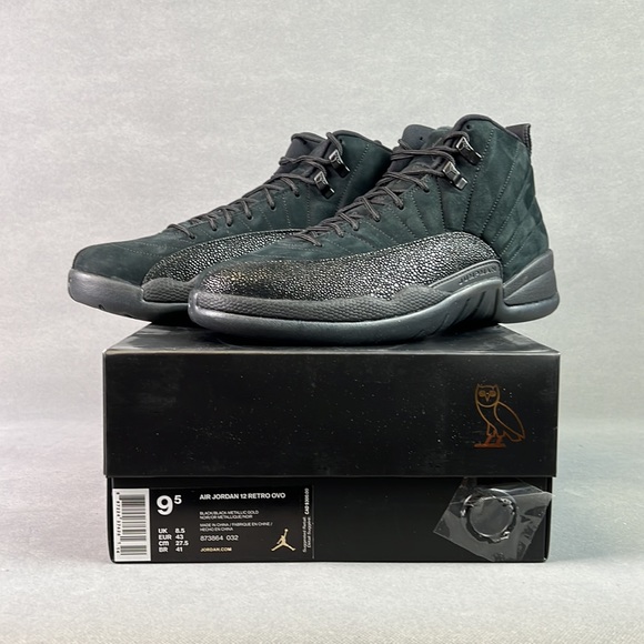 Jordan 12 Retro OVO black. Brand new with tag - Picture 1 of 13